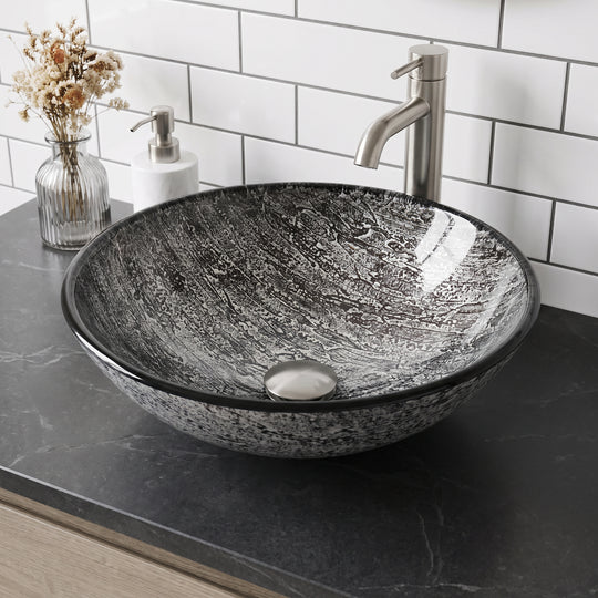 Giovanni Round Glass Vessel Sink