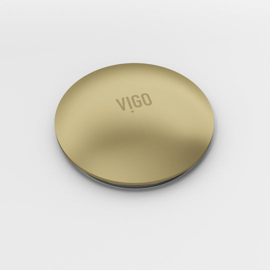 Modern brass sink accessory in matte brushed gold finish