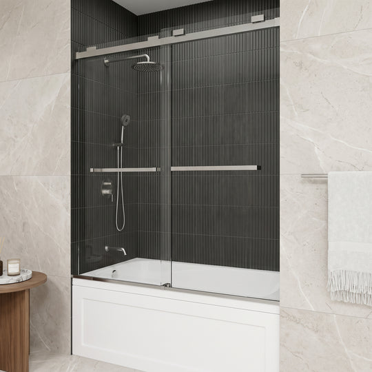 Houston VMotionโข Frameless Sliding Tub Door