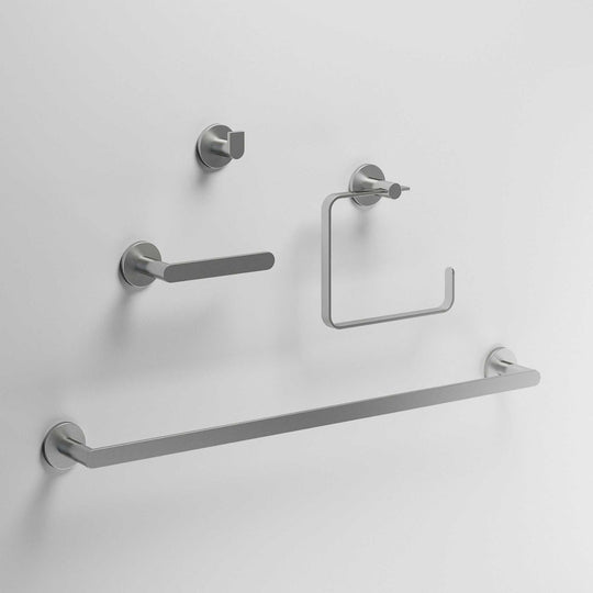 Arden 4-Piece Bath Hardware Set with 24 in. Towel Bar, Toilet Paper Holder, Hand Towel Holder, Hook