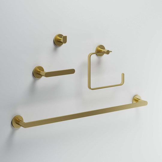 Arden 4-Piece Bath Hardware Set with 24 in. Towel Bar, Toilet Paper Holder, Hand Towel Holder, Hook