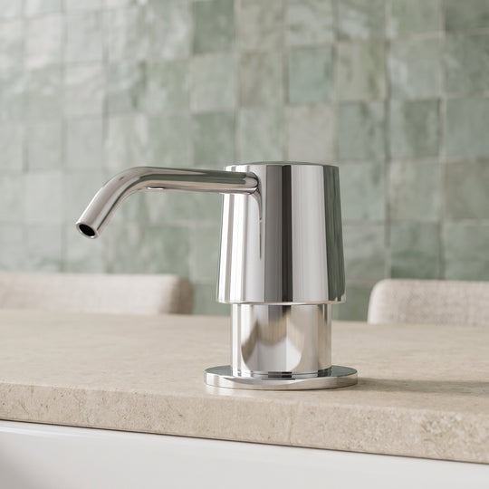 Modern stainless steel kitchen accessory deck mount with rust and scratch resistant brass construction