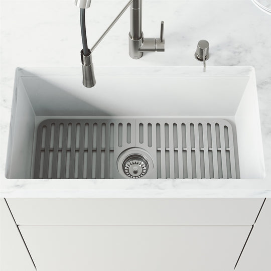 Gray silicone sink grid modern kitchen accessory handmade and rust resistant