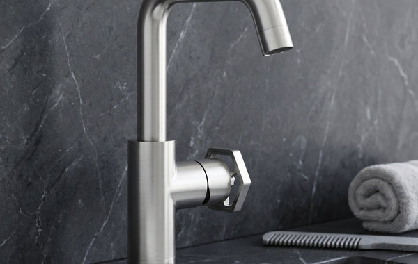 Hart Ruxton Single Hole Bathroom Faucet – Knurled Control Handle Design