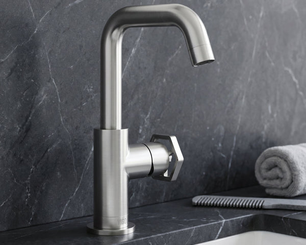 Hart Ruxton Single Hole Bathroom Faucet – Knurled Control Handle Design