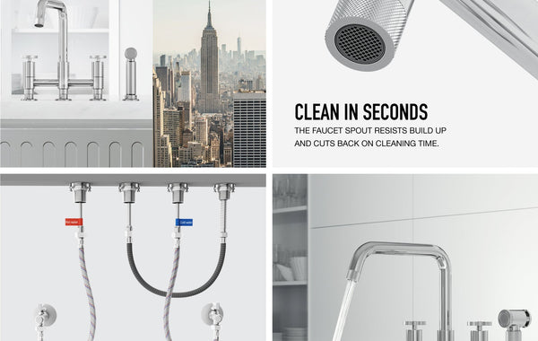 Cass Pull-Out Bridge Kitchen Faucet