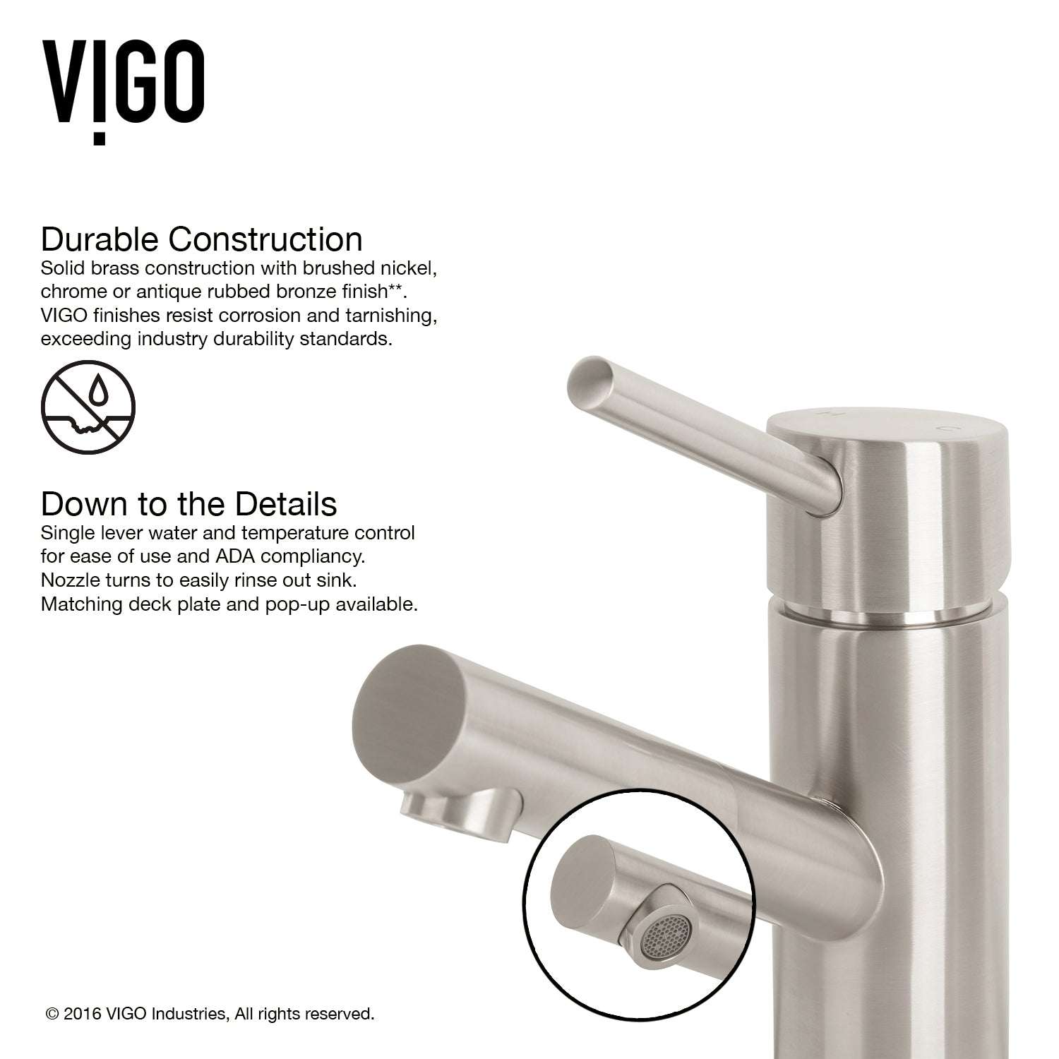 High arc spout faucet with low lead certification and included mounting hardware