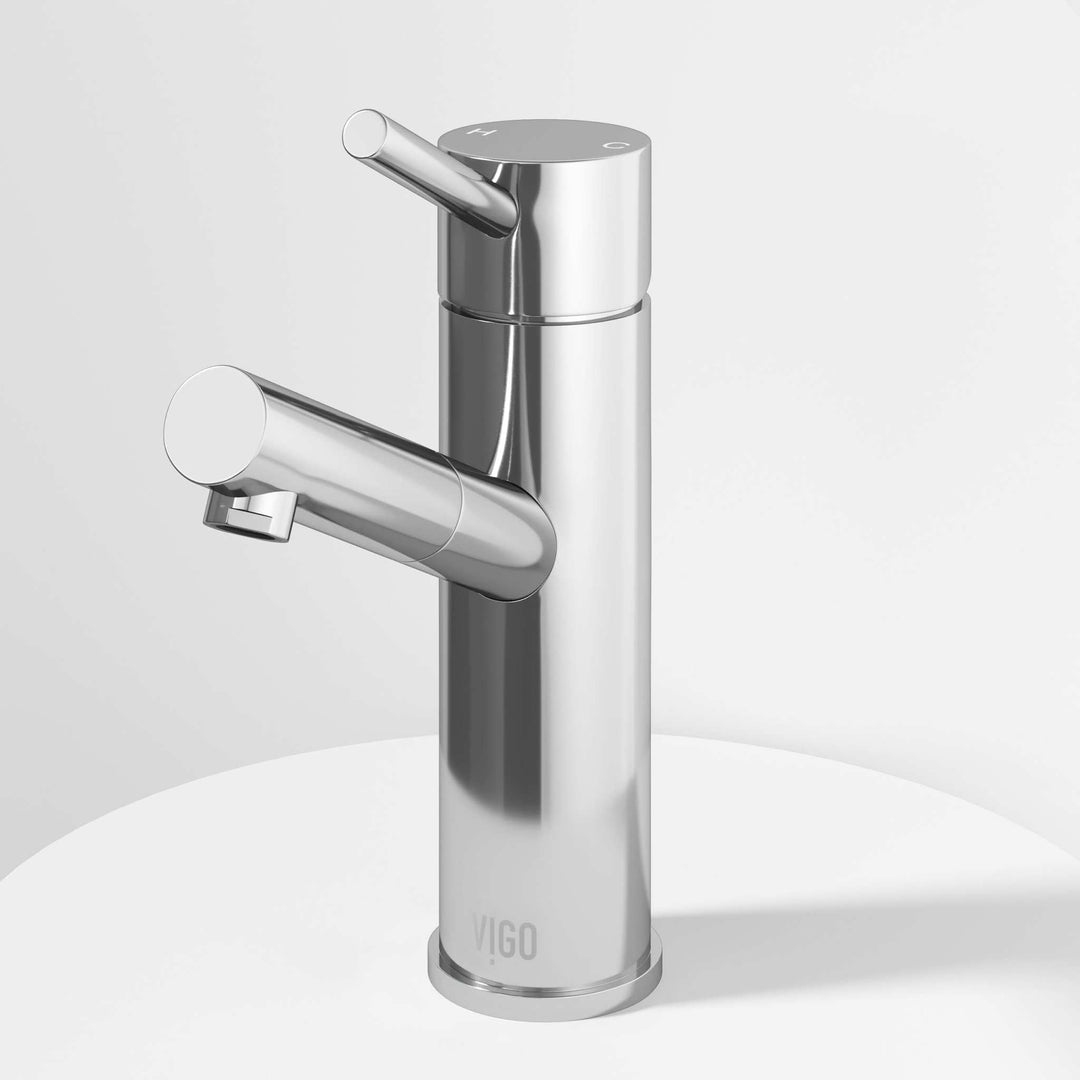 Low flow single hole faucet with brass construction and chrome finish