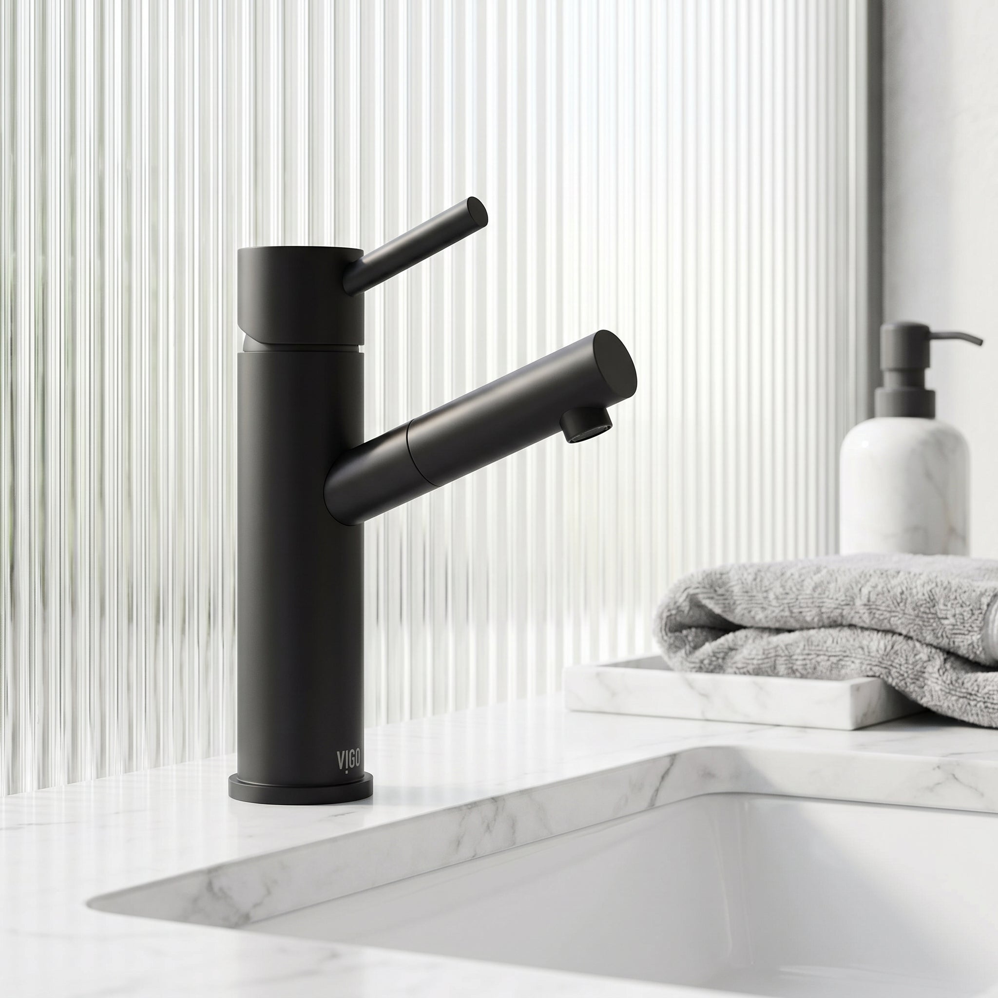 Noma – Single Handle Single-Hole Bathroom Faucet in Matte Black– VIGO