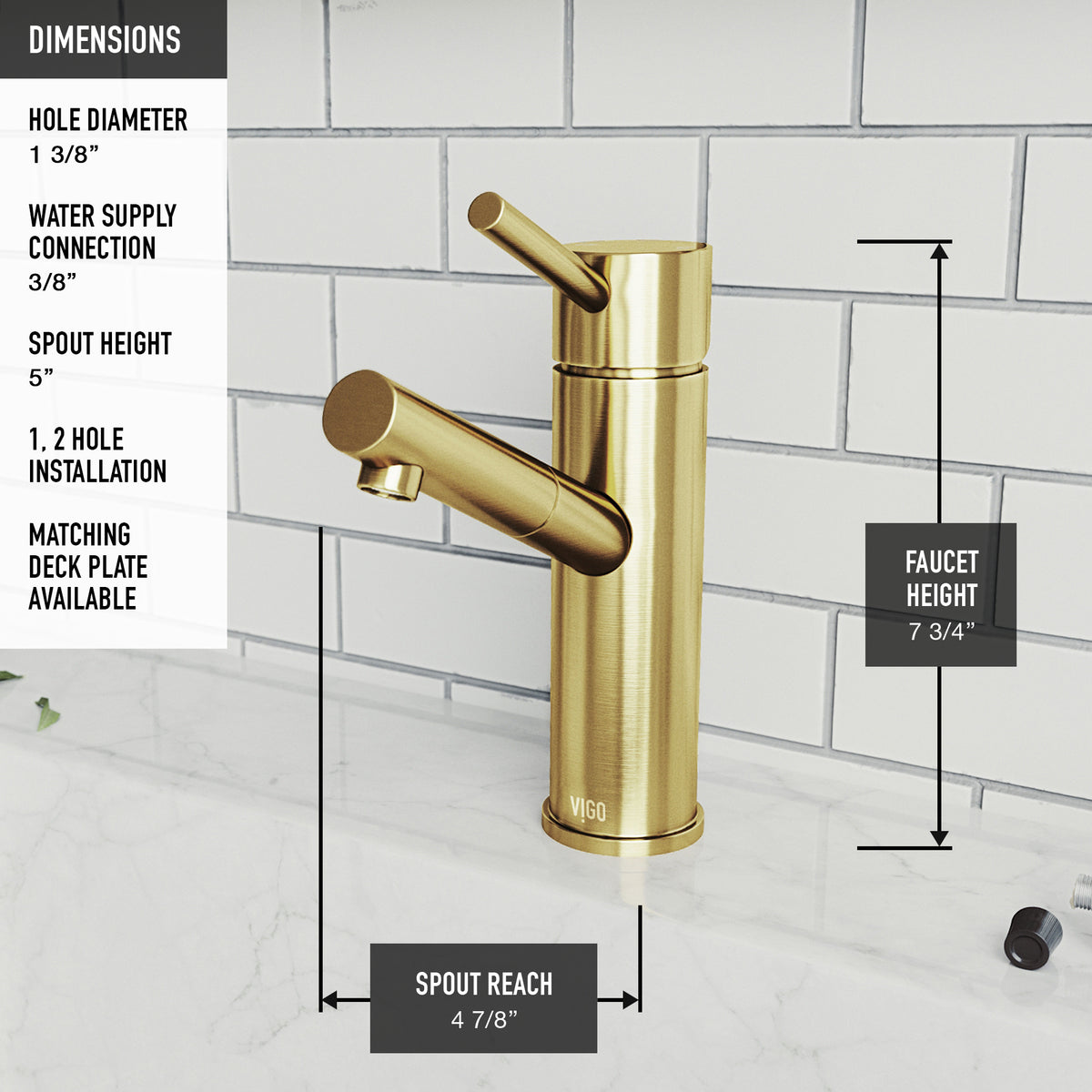 Noma Single Hole Bathroom Faucet