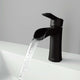 VIGO Paloma Single Hole Bathroom Faucet in Matte Brushed Gold with waterfall spout and single handle design