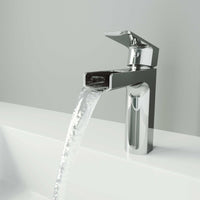 Single hole installation faucet with included mounting hardware and supply lines