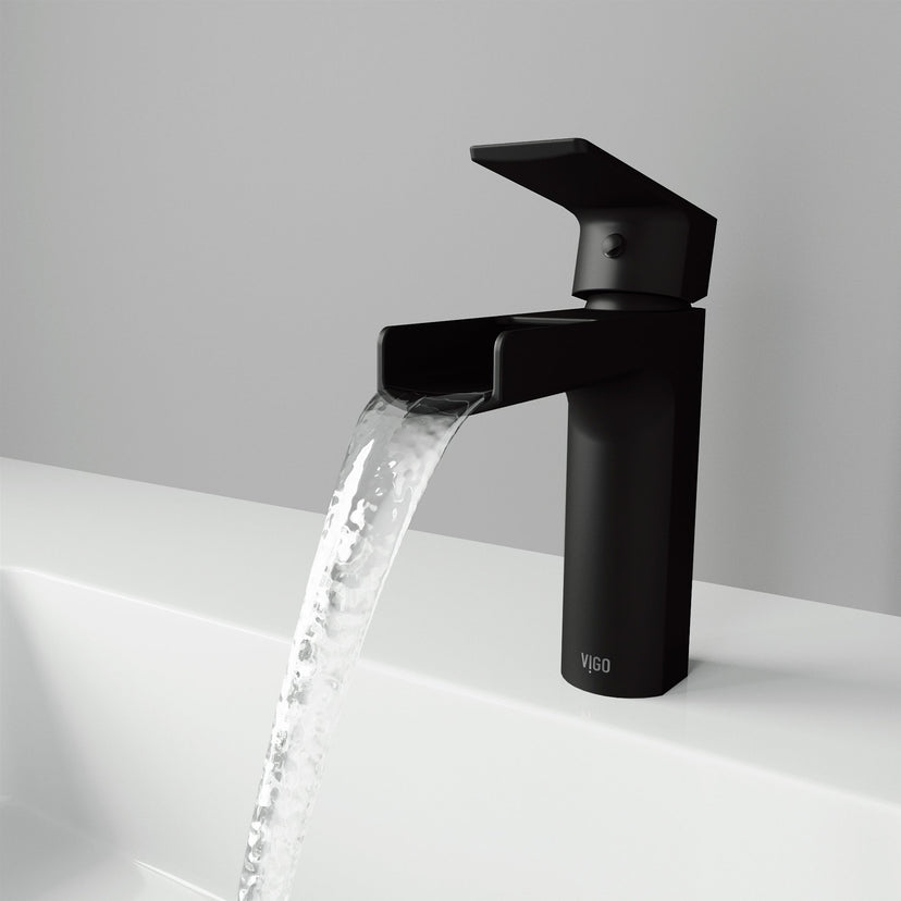 Single hole installation faucet with included mounting hardware and supply lines