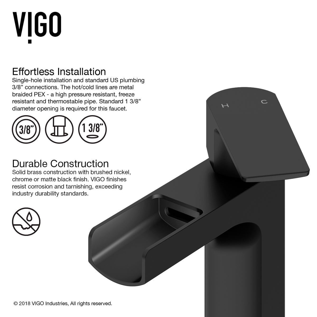 Amada Single Hole Bathroom Faucet