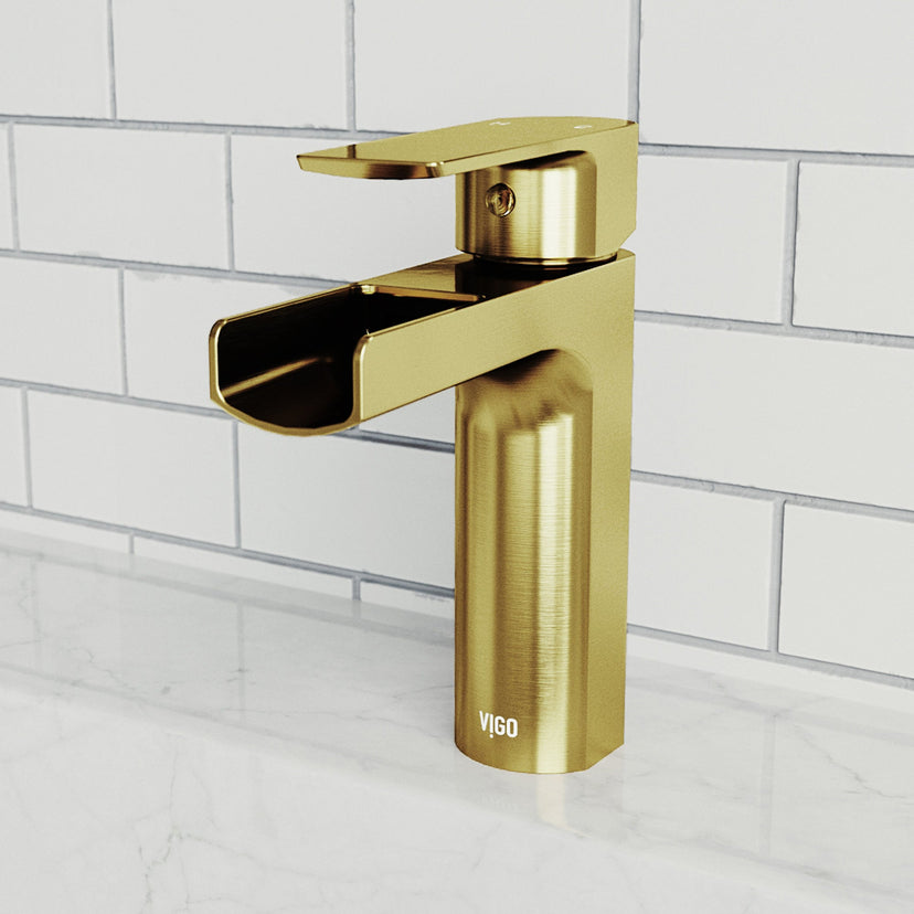Modern deck mounted faucet with ceramic disc valve and low flow performance