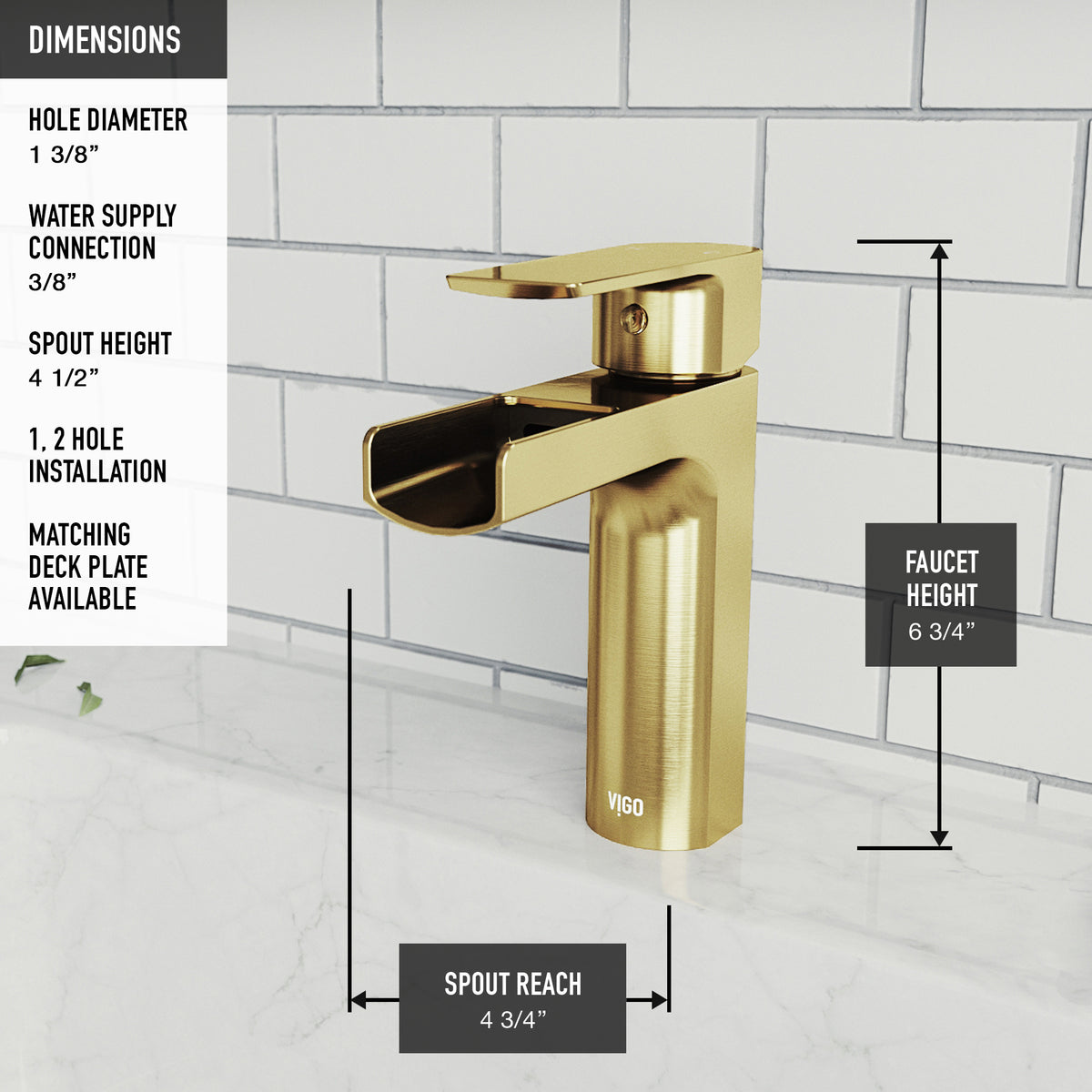 Amada Single Hole Bathroom Faucet