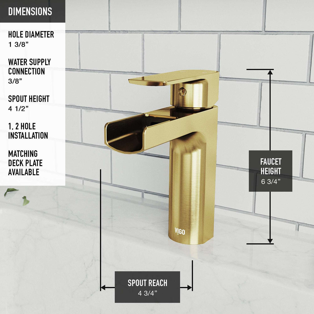Deck mounted single hole faucet featuring hot cold indicators and low flow
