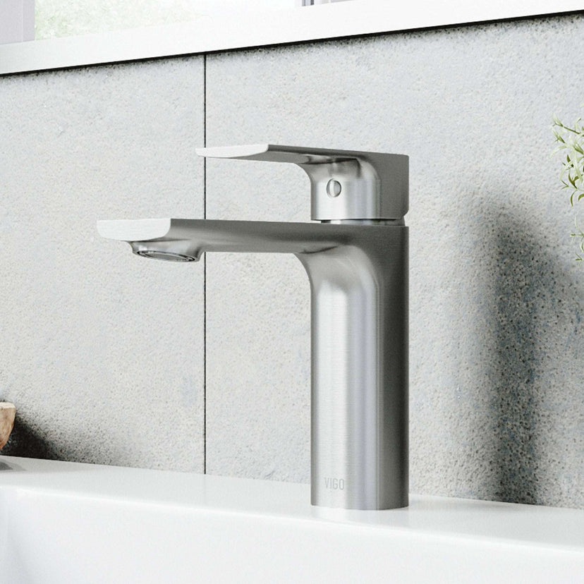 Brushed nickel faucet with NPSM threads and compression connection