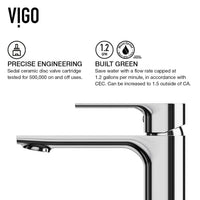 Modern faucet with included handles and supply lines in chrome