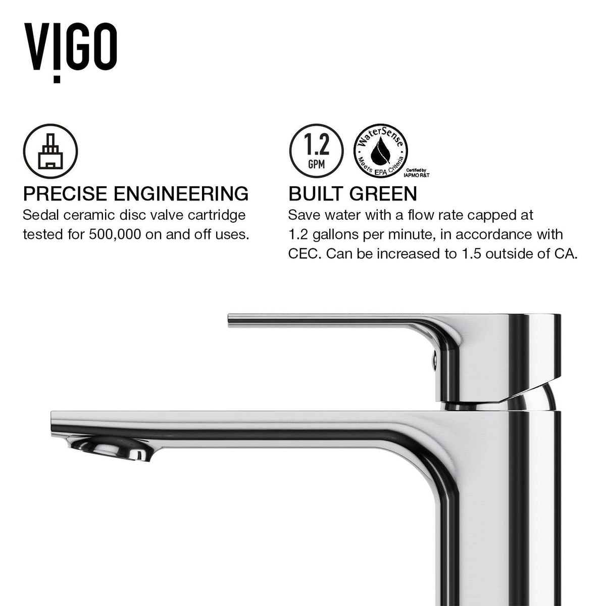 Modern faucet with included handles and supply lines in chrome