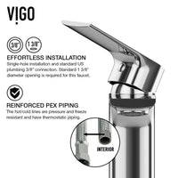 Single hole deck-mounted faucet with 6-inch assembled height