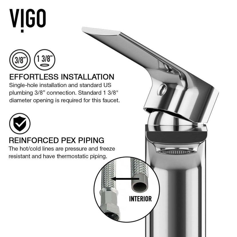 Single hole deck-mounted faucet with 6-inch assembled height