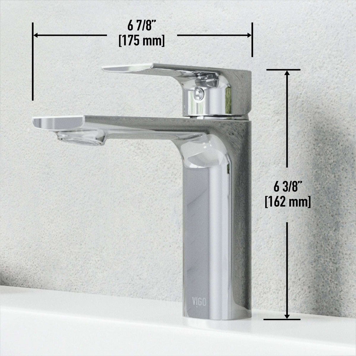 Single hole bathroom faucet with included mounting hardware and supply lines