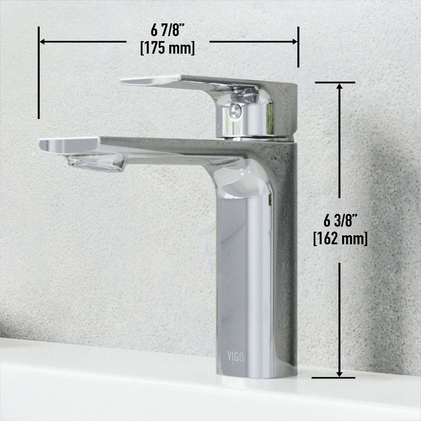 Single hole bathroom faucet with included mounting hardware and supply lines