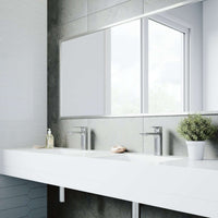 Contemporary single hole faucet featuring ceramic disc technology