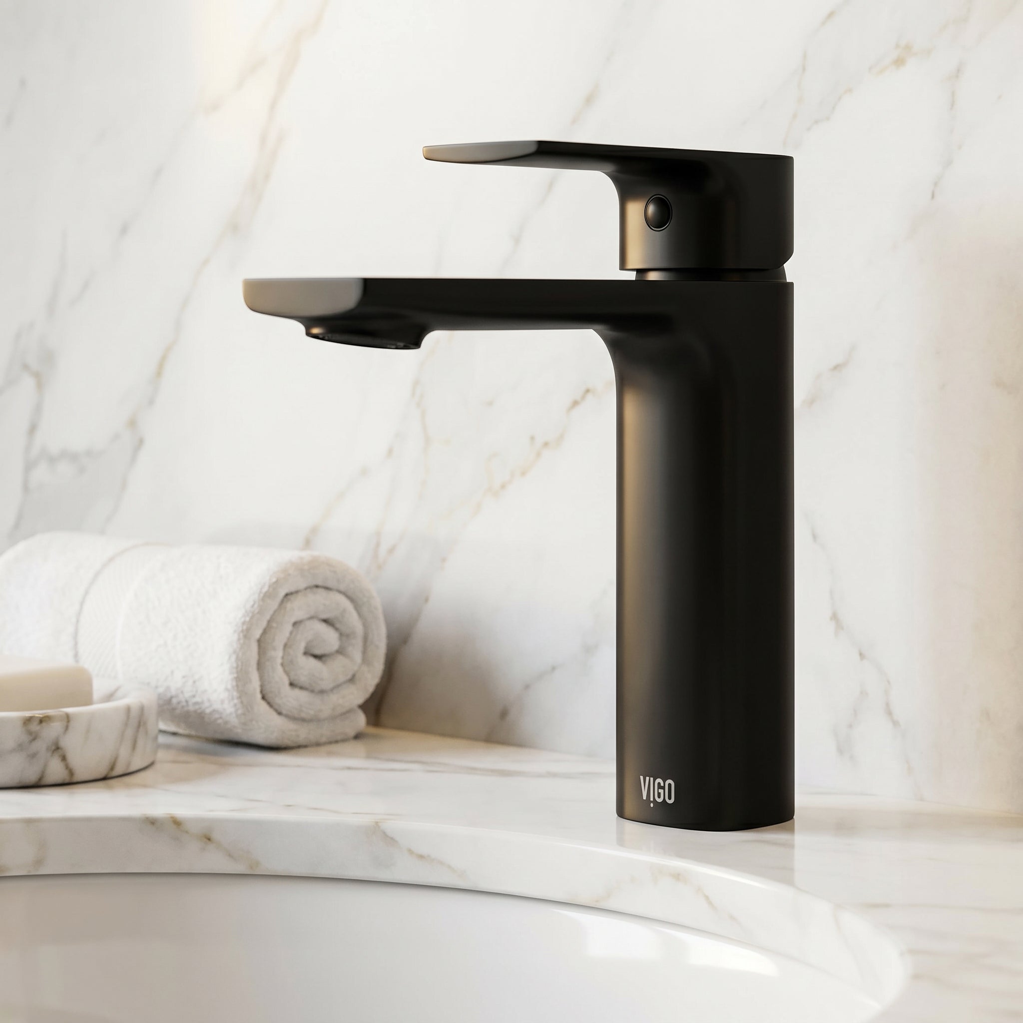 Davidson – Single Handle Single-Hole Bathroom Faucet Sink in Matte