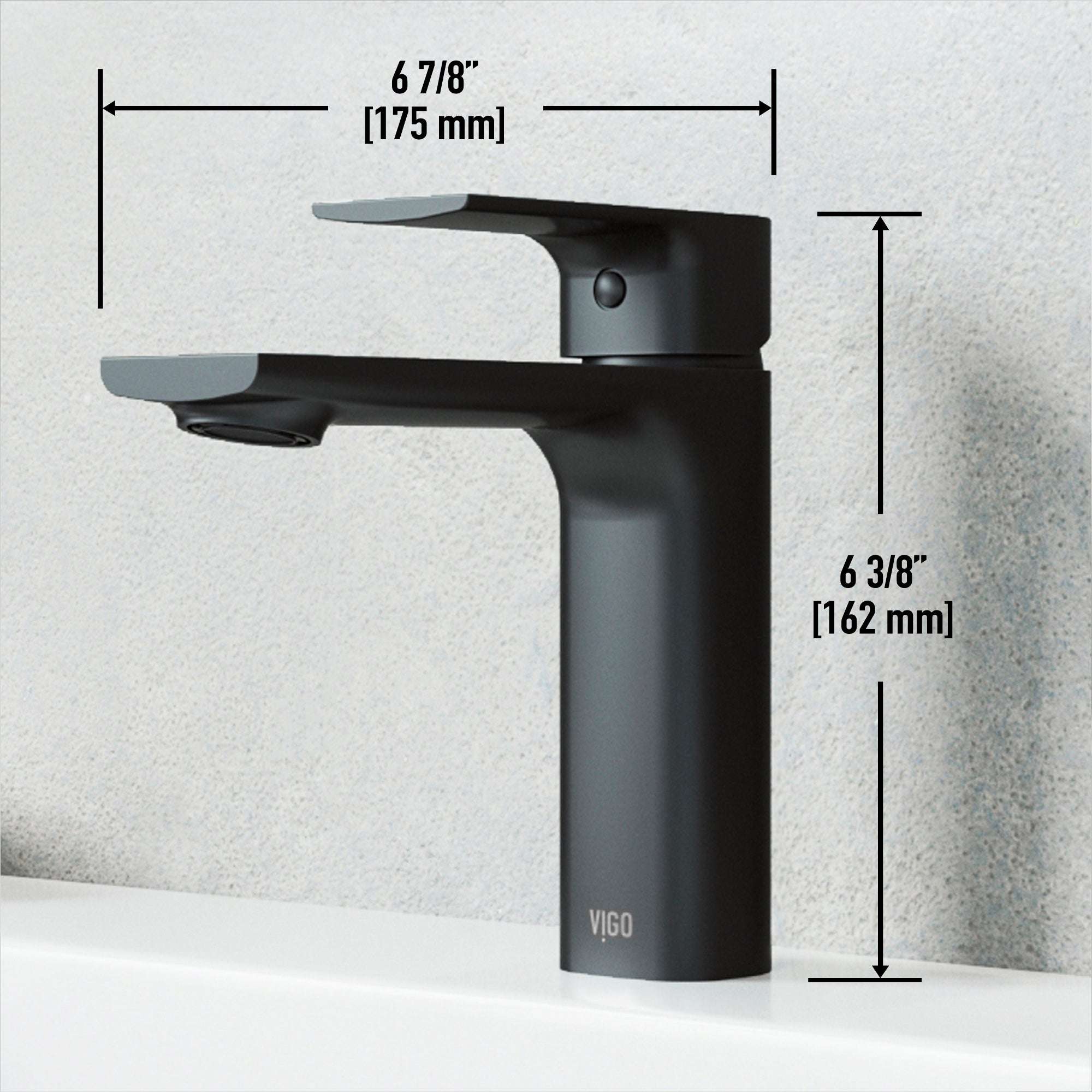 Davidson – 6 in. H Modern Contemporary Single Hole Bathroom Faucet
