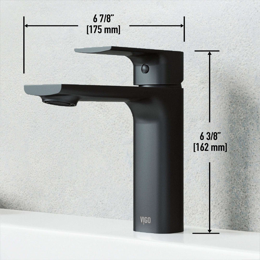 Single hole bathroom faucet with included mounting hardware and supply lines