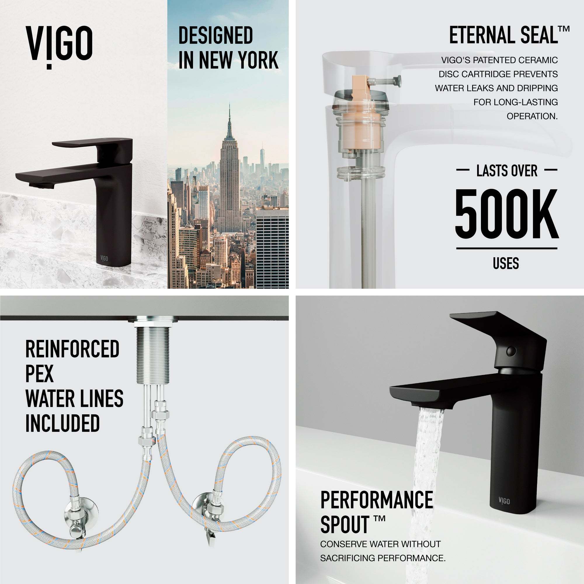 Davidson – 6 in. H Modern Contemporary Single Hole Bathroom Faucet