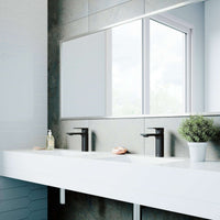 Contemporary single hole faucet featuring ceramic disc technology