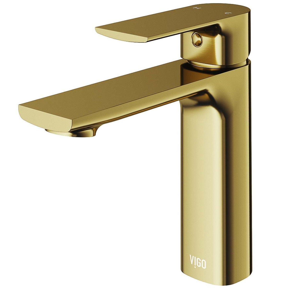 Brass construction bathroom faucet with lever handle and low flow performance