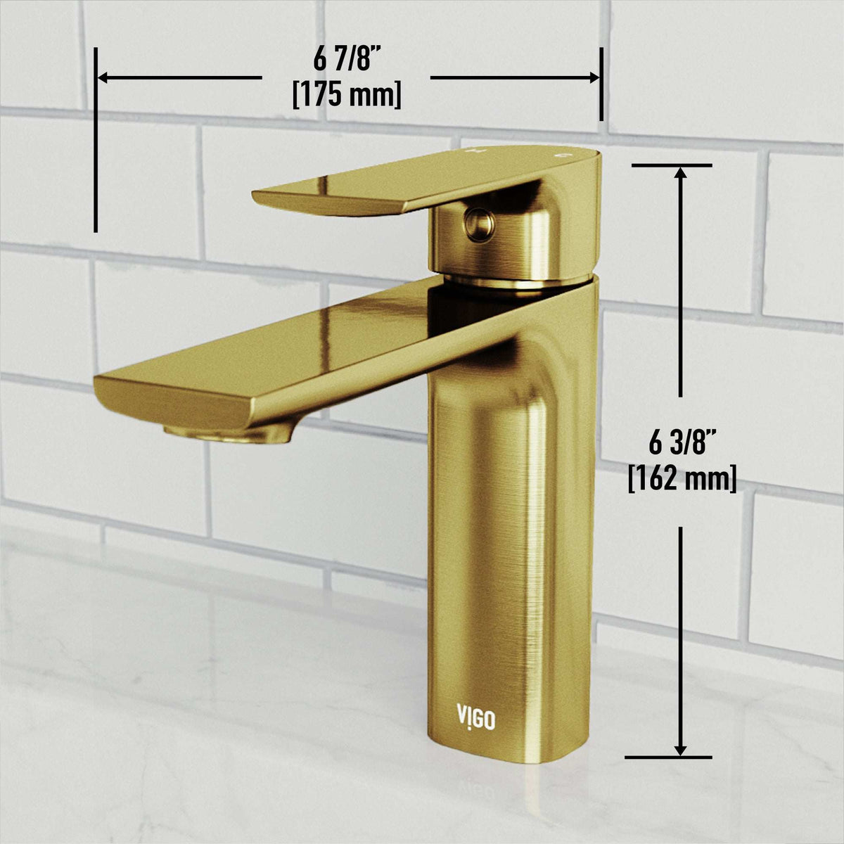 Single hole bathroom faucet with included mounting hardware and supply lines