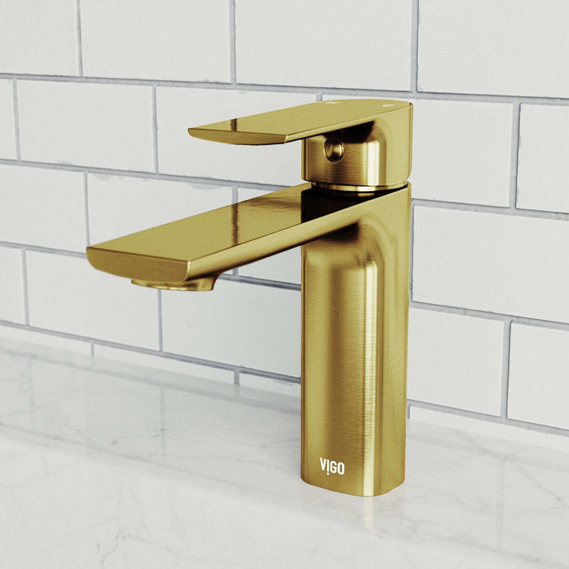 Matte brushed gold faucet with NPSM threads and compression connection