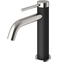 Modern deck mounted faucet with ceramic disc valve and low flow design