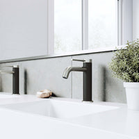 Single hole faucet with included mounting hardware and hot/cold indicators