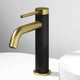 Deck mounted brass faucet with corrosion resistant finish and low flow performance