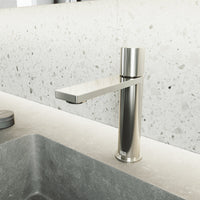 Single hole faucet with high arc spout and corrosion-resistant brass construction