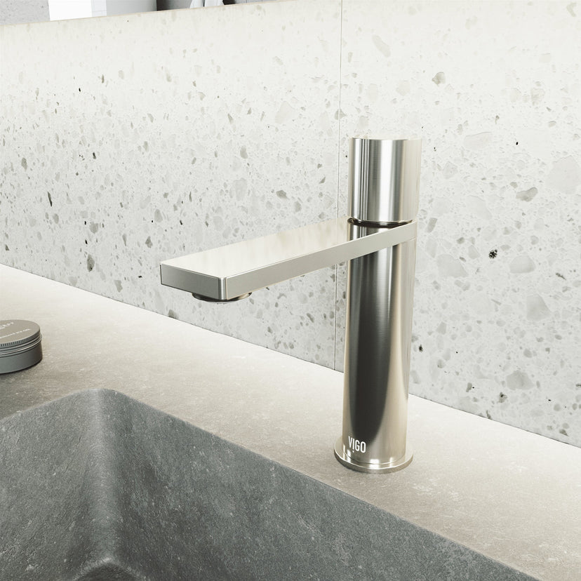 Single hole faucet with high arc spout and corrosion-resistant brass construction