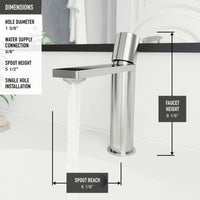 Deck-mounted faucet with compression connection and hot/cold indicators