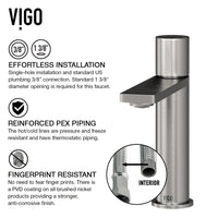 Single hole faucet with included supply lines and NPSM thread type