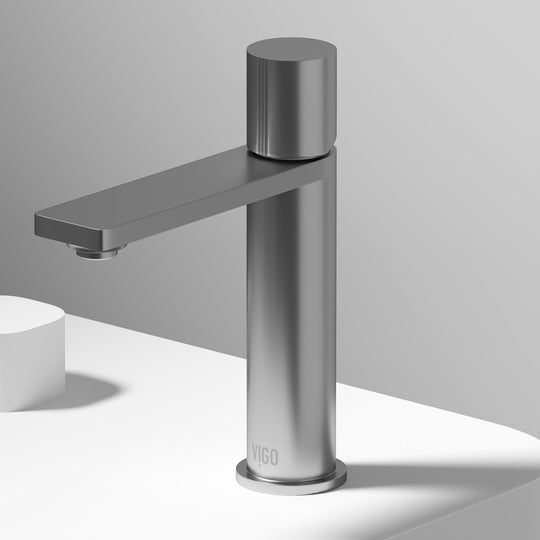 Tarnish-resistant brass faucet with high arc spout and lever handle