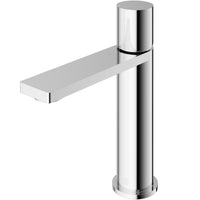 Modern deck-mounted faucet with ceramic disc valve and low flow design