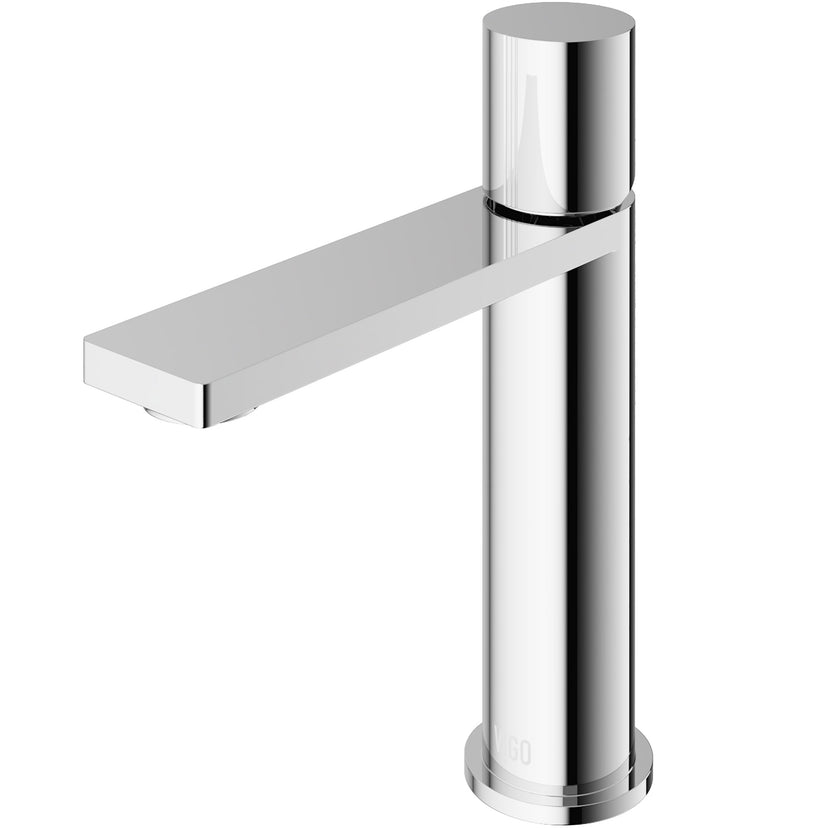Modern deck-mounted faucet with ceramic disc valve and low flow design