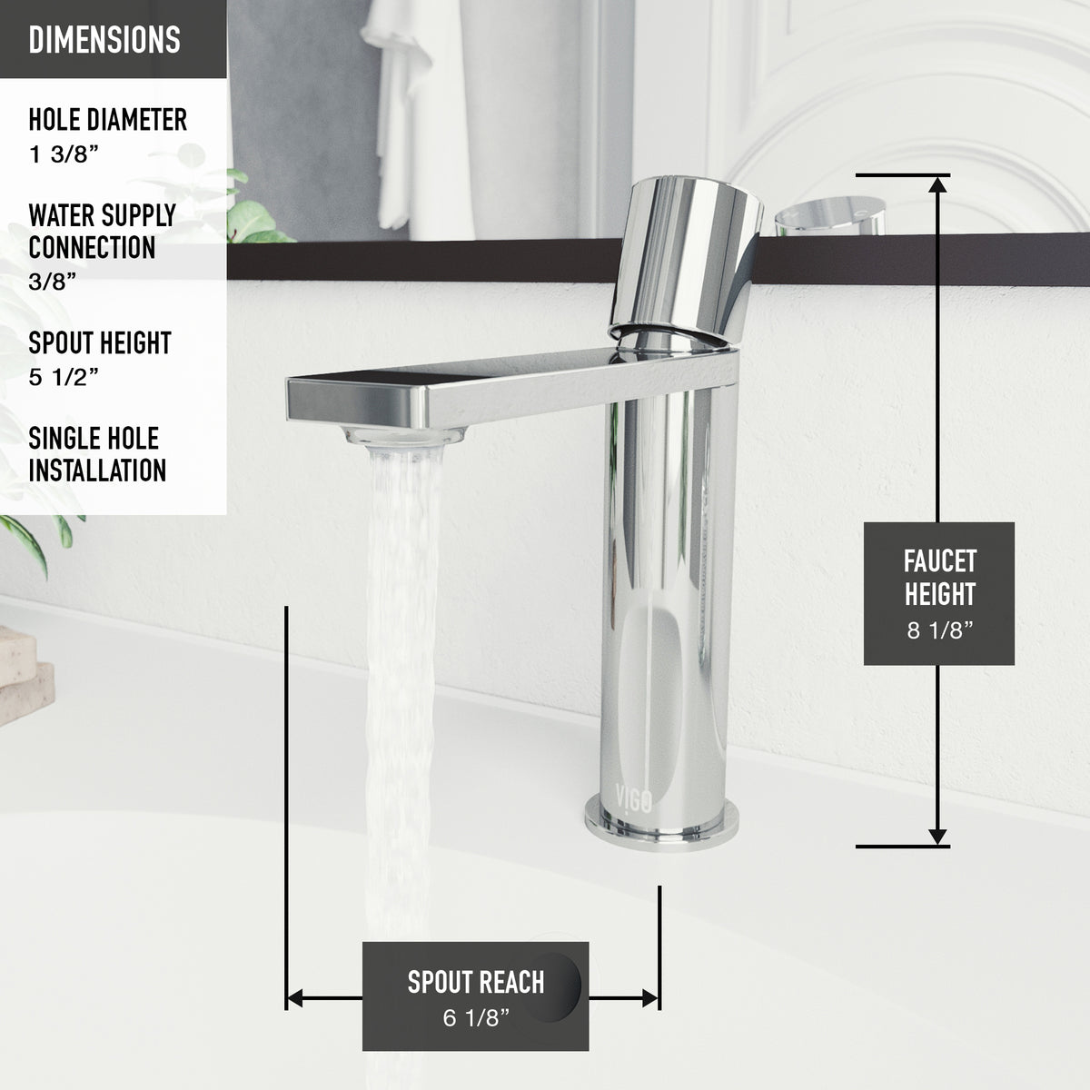 Elan Single Hole Bathroom Faucet