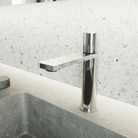 Single hole faucet with high arc spout and corrosion-resistant brass construction