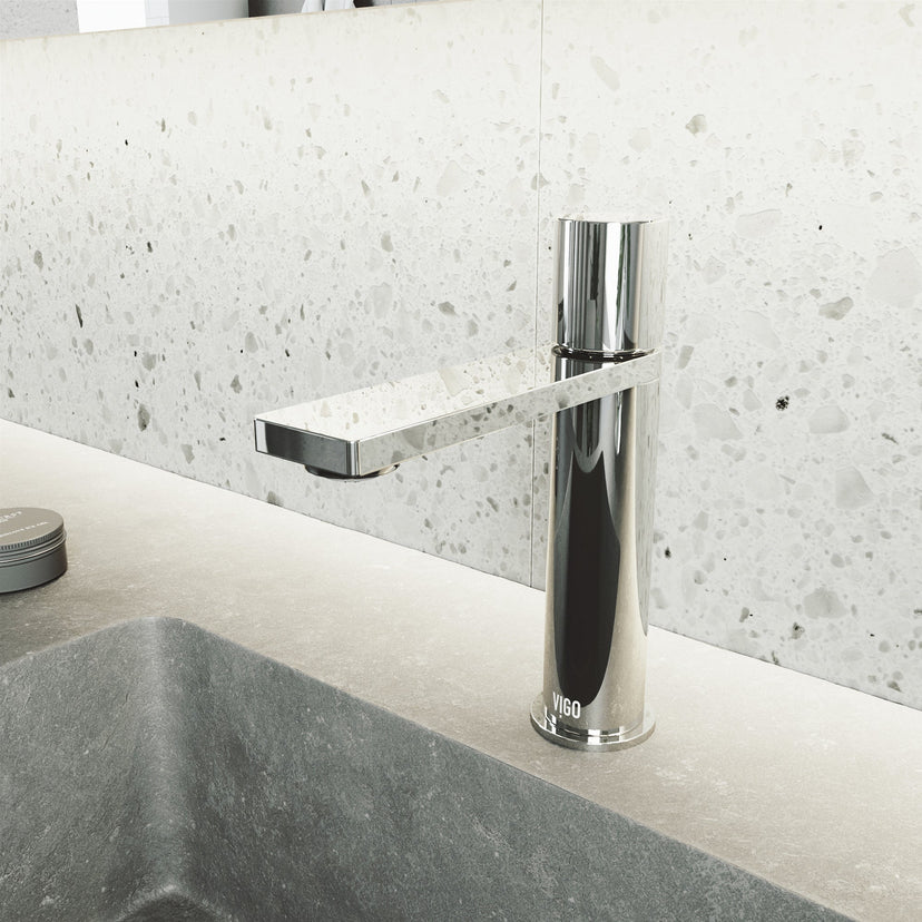 Single hole faucet with high arc spout and corrosion-resistant brass construction